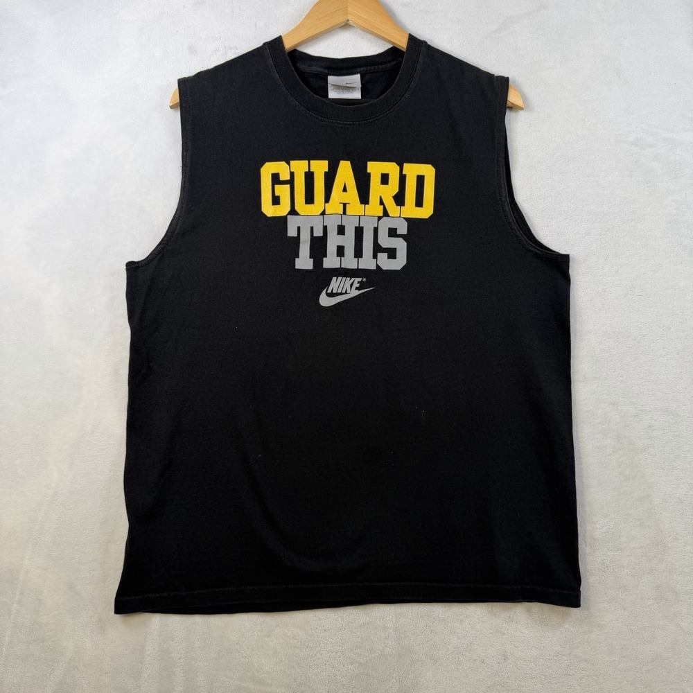 Vintage Nike Shirt Black Guard This Sleeveless Tank Top Basketball Y2K Size M
